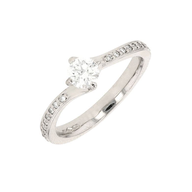 Bague diamants 0.50 carat platine 4.47g Comme neuf -  reconditionné disponible sur Gemme Les Bijoux
